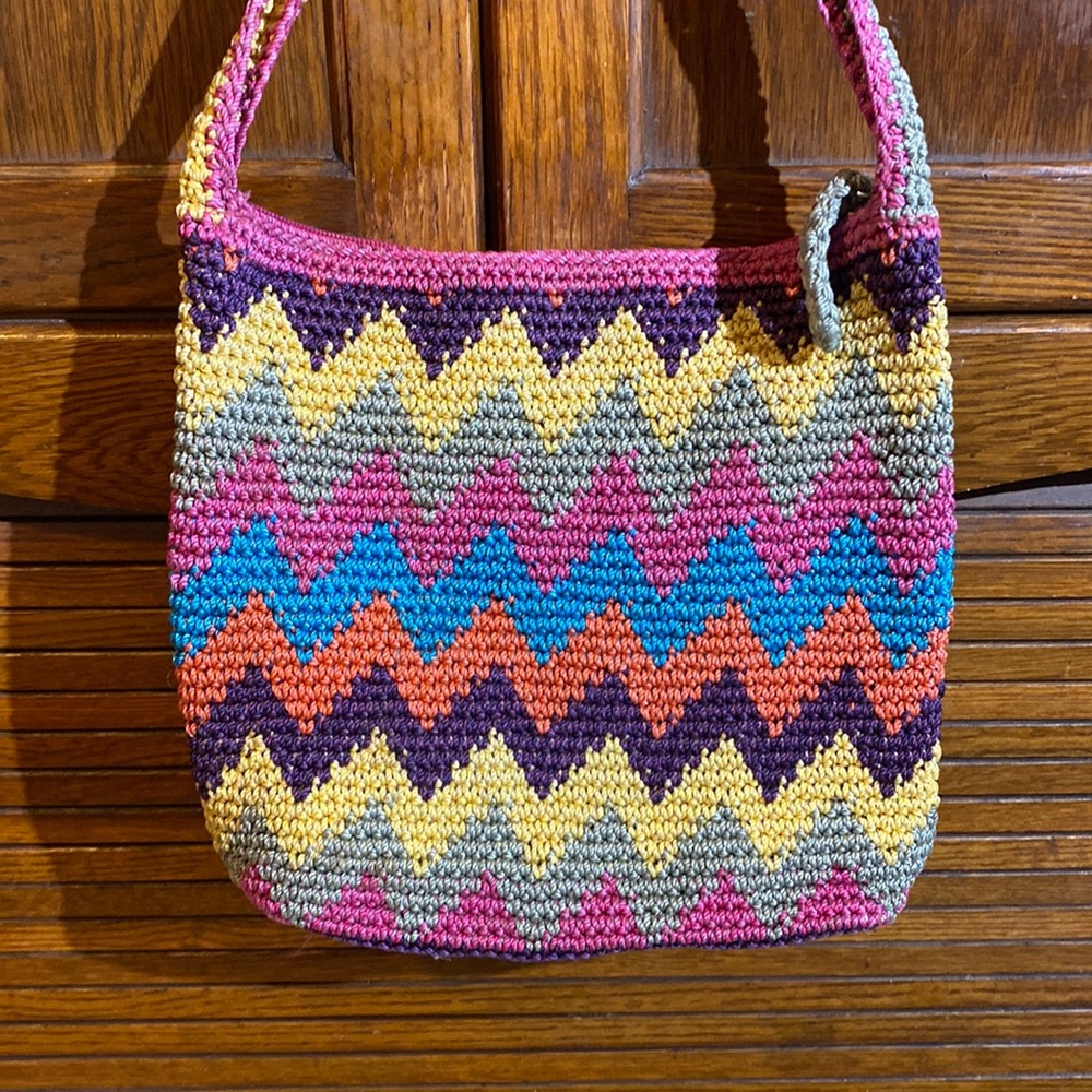 The Sak multi-coloured crochet shoulder bag